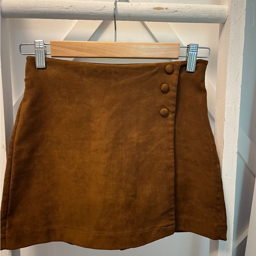 ZARA Brown Button-Detail Women's Skirt